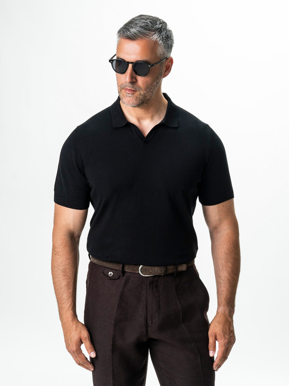 Tricou Polo Negru BMan0107 (6)