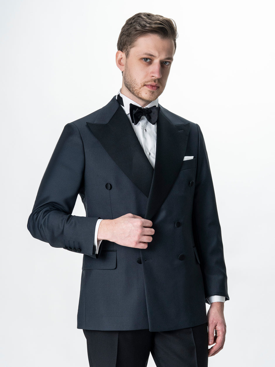 Costum Mire Smoking Gri Inchis Lana Vitale Barberis SuperBio 21 Microni BMan342 (4)