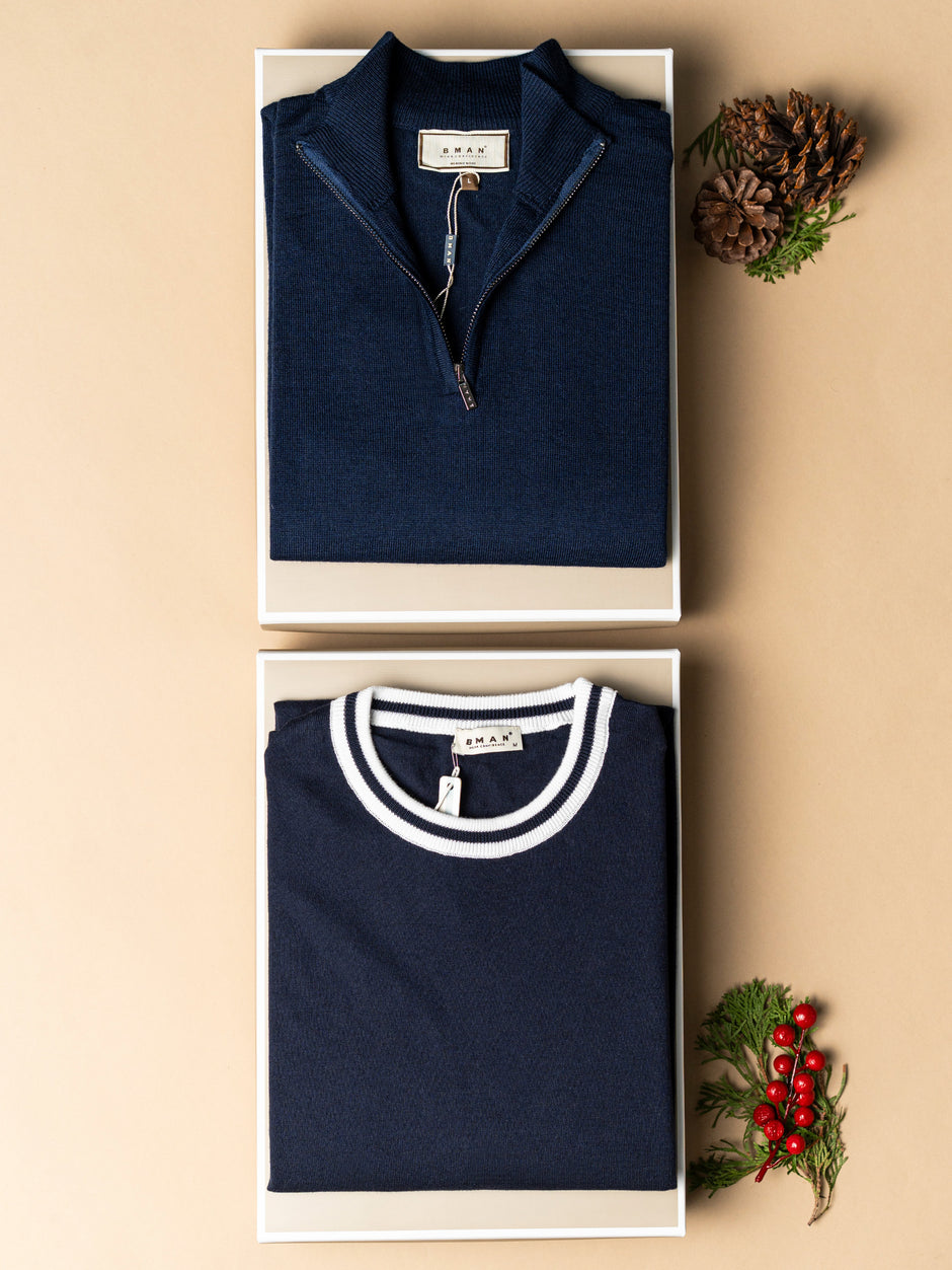 Pachet Cadou Barbati Pulover Cu Tricou Bman0047 (1)