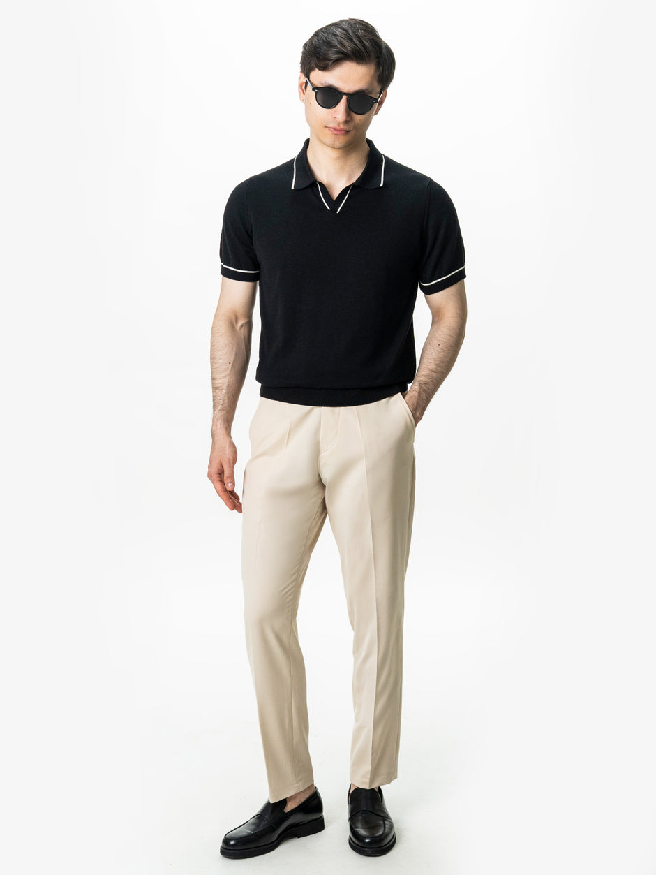 Tricou Polo Barbati Negru 100% Bumbac BMan0105 (6)