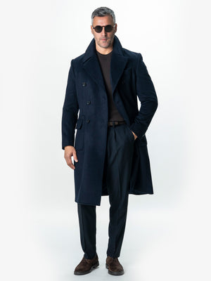 Palton Barbati Toamna-Iarna Classy Albastru Marine Design Londonez BMan0002