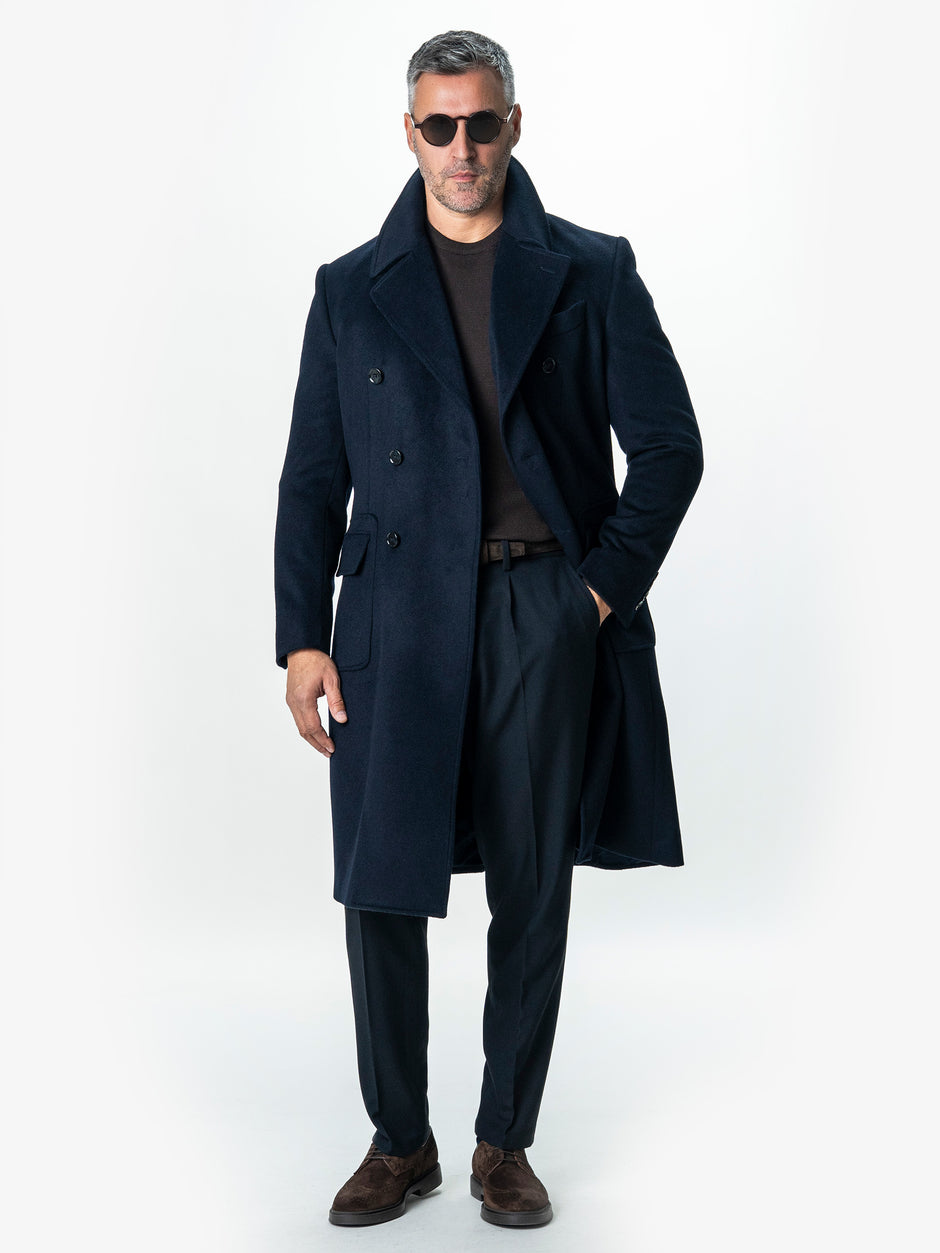 Palton Barbati Toamna-Iarna Classy Albastru Marine Design Londonez BMan0002 (1)