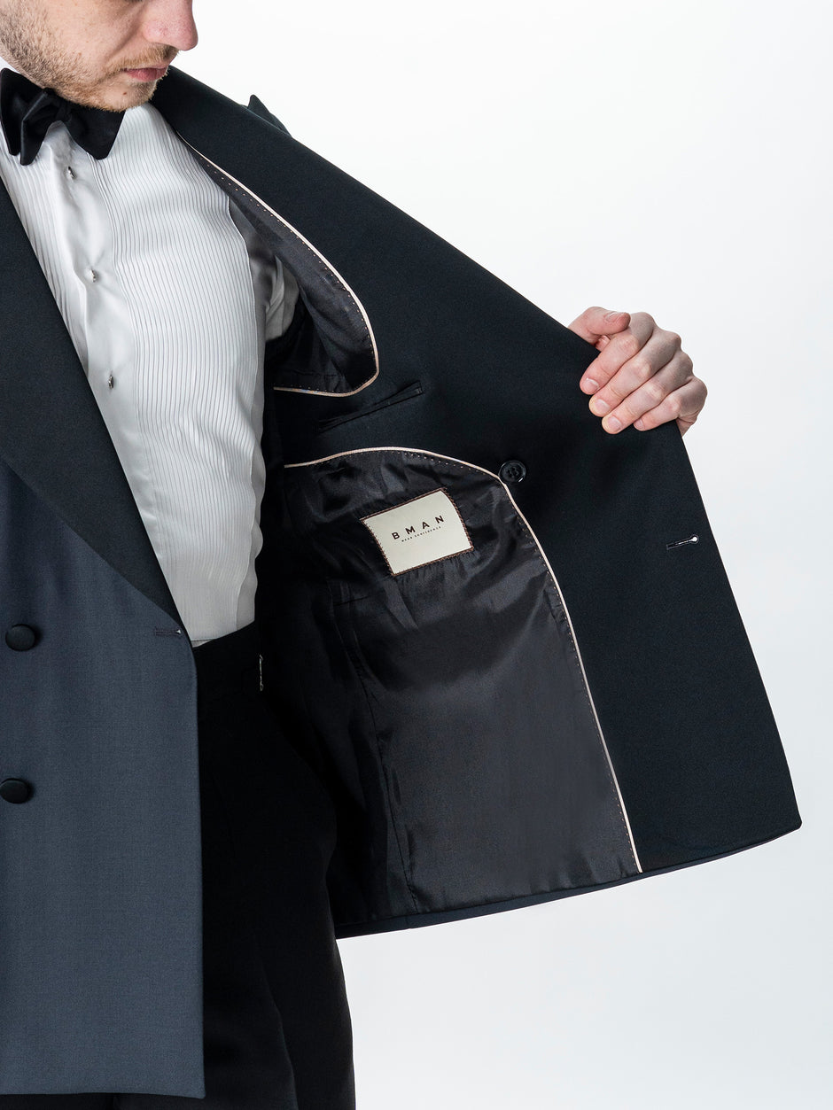 Costum Mire Smoking Gri Inchis Lana Vitale Barberis SuperBio 21 Microni BMan342 (9)