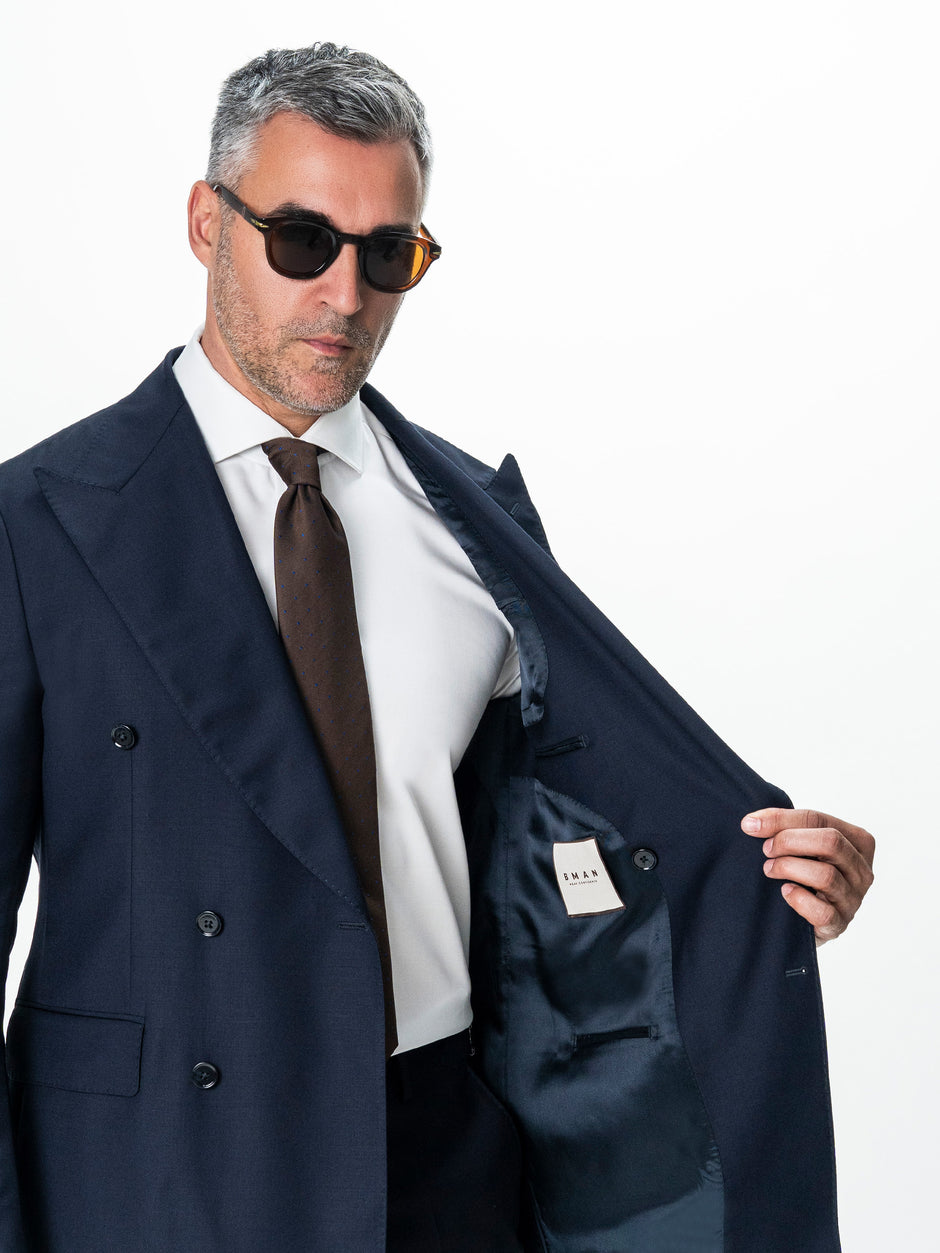 Costum Bleumarin Doua Randuri Barbati Lana Vitale Barberis Super120's BMan0052 (10)