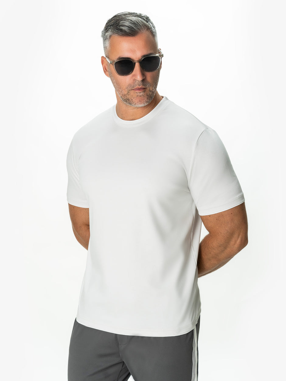 Tricou Gri Deschis Barbati 100% Bumbac Egiptean Dublu Mercerizat BMan271 (6)