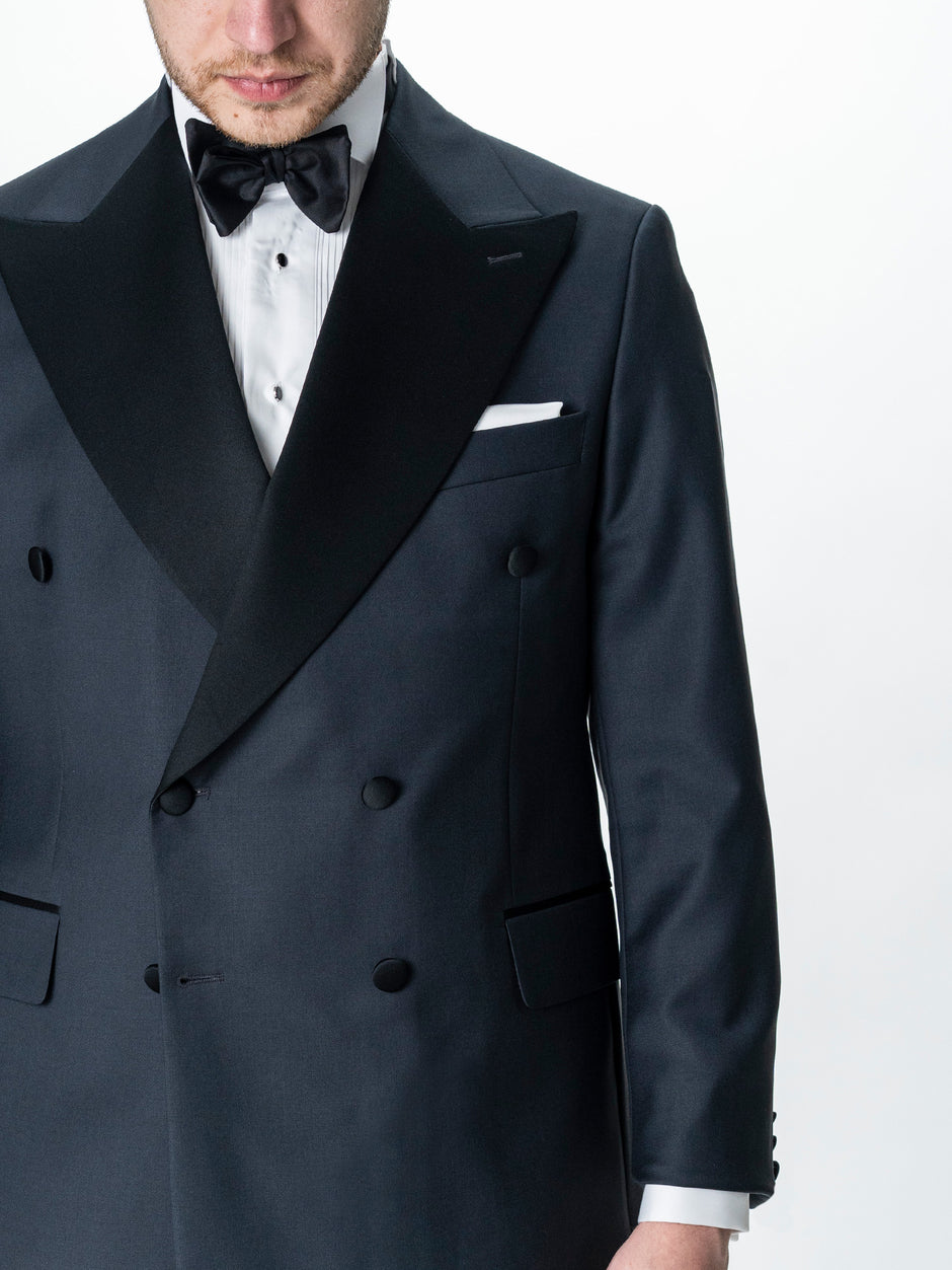 Costum Mire Smoking Gri Inchis Lana Vitale Barberis SuperBio 21 Microni BMan342 (6)