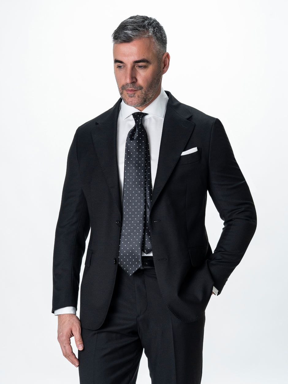 Costum Barbati Negru 100% Lana BMan0006 (2)