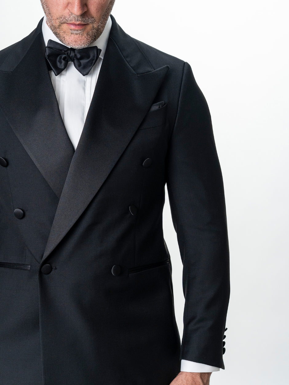 Costum Mire Smoking Negru din 100% Lana Vitale Barberis BMan346 (9)