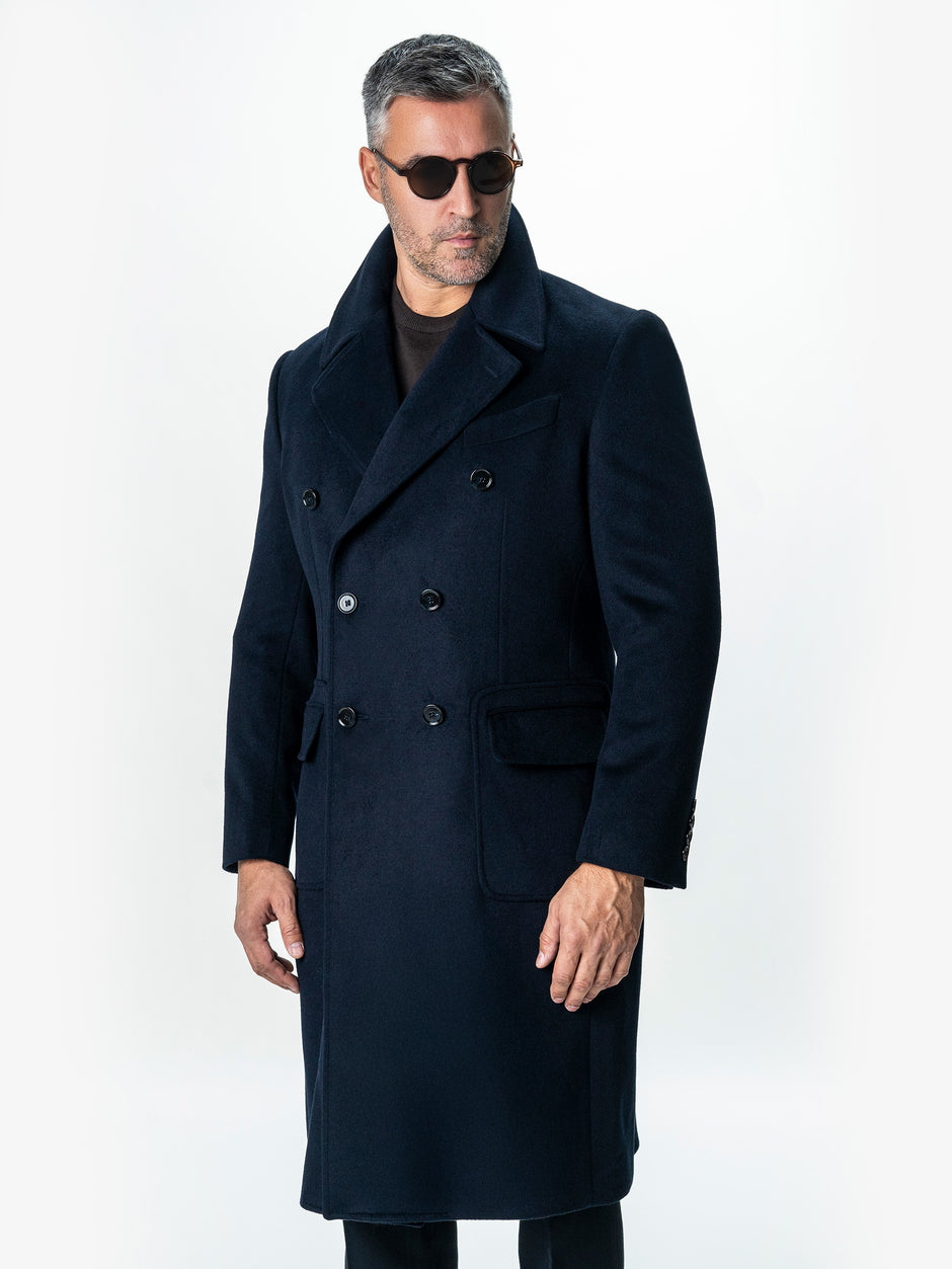 Palton Barbati Toamna-Iarna Classy Albastru Marine Design Londonez BMan0002 (2)