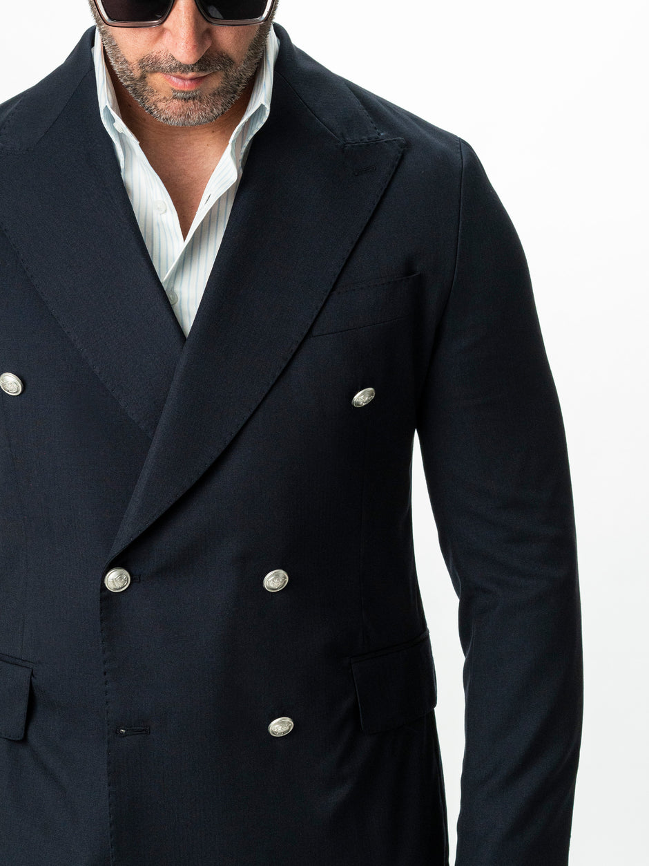 Sacou Doua Randuri Barbati Bleumarin Lana Vitale Barberis BMan0022 (10)
