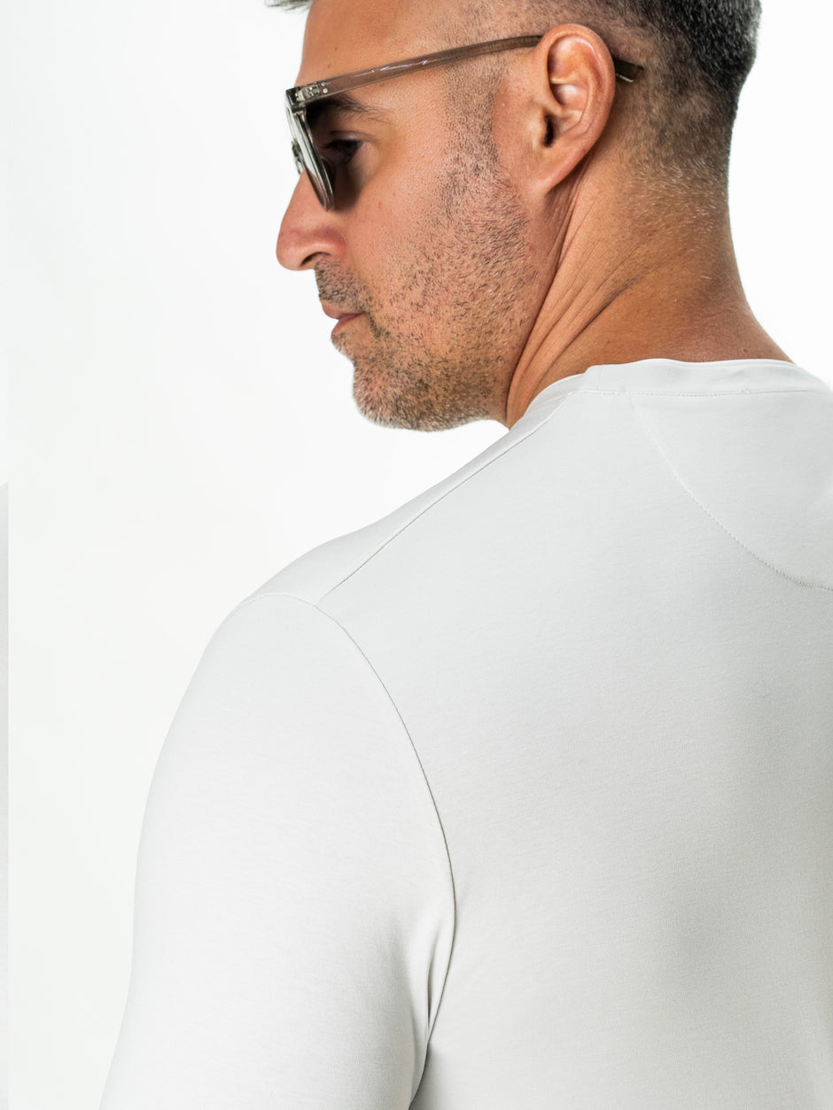 Tricou Gri Deschis Barbati 100% Bumbac Egiptean Dublu Mercerizat BMan271 (7)