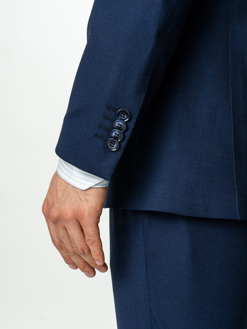 Costum Elegant Barbati Bleumarin 100% Lana Vitale Barberis All Season BMan0062 (8)