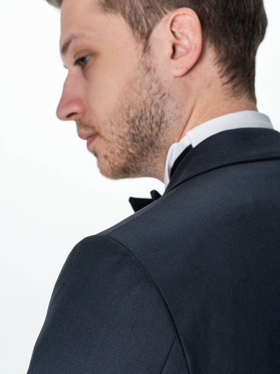 Costum Mire Smoking Gri Inchis Lana Vitale Barberis SuperBio 21 Microni BMan342 (7)