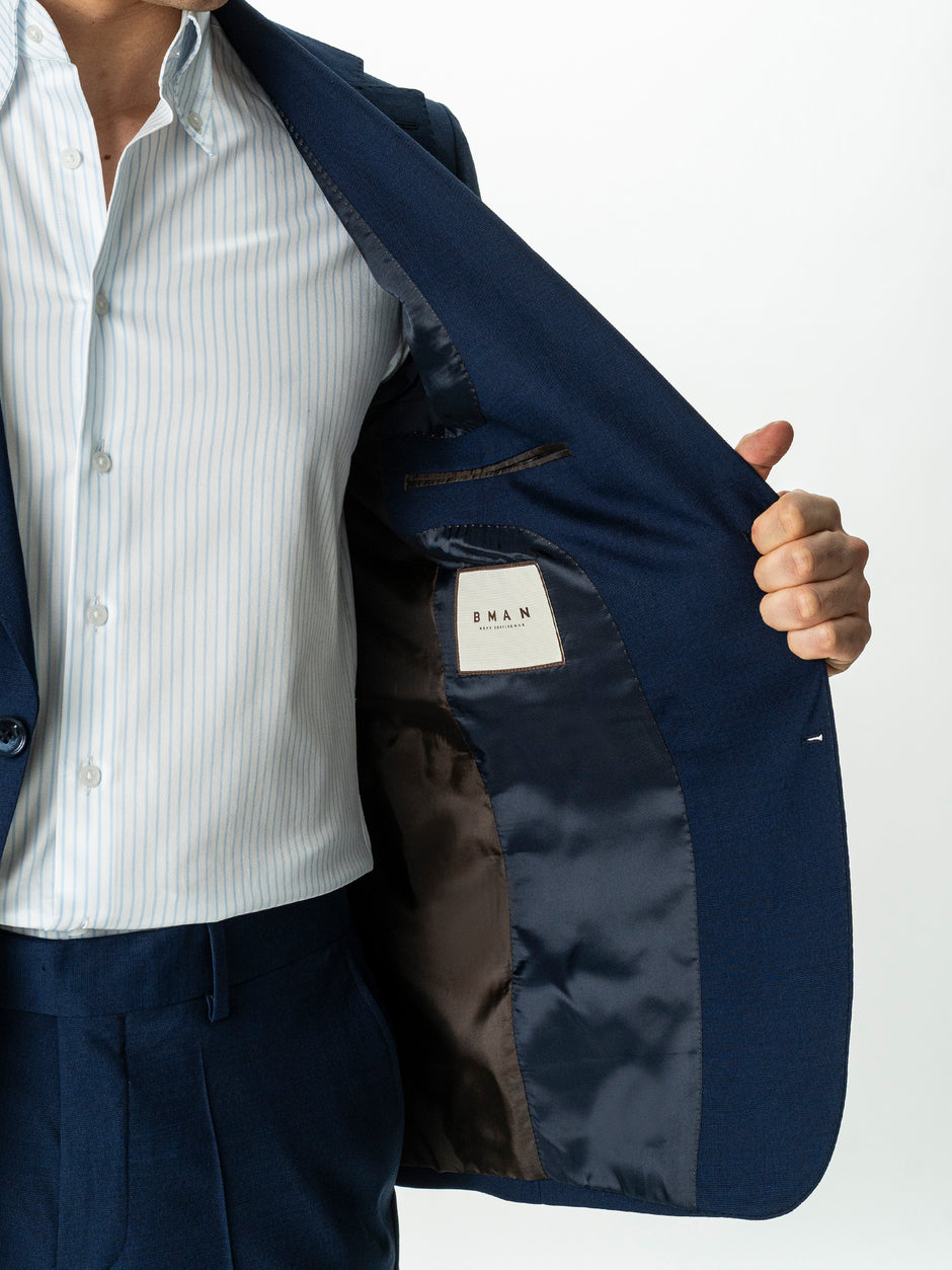 Costum Elegant Barbati Bleumarin 100% Lana Vitale Barberis All Season BMan0062 (9)