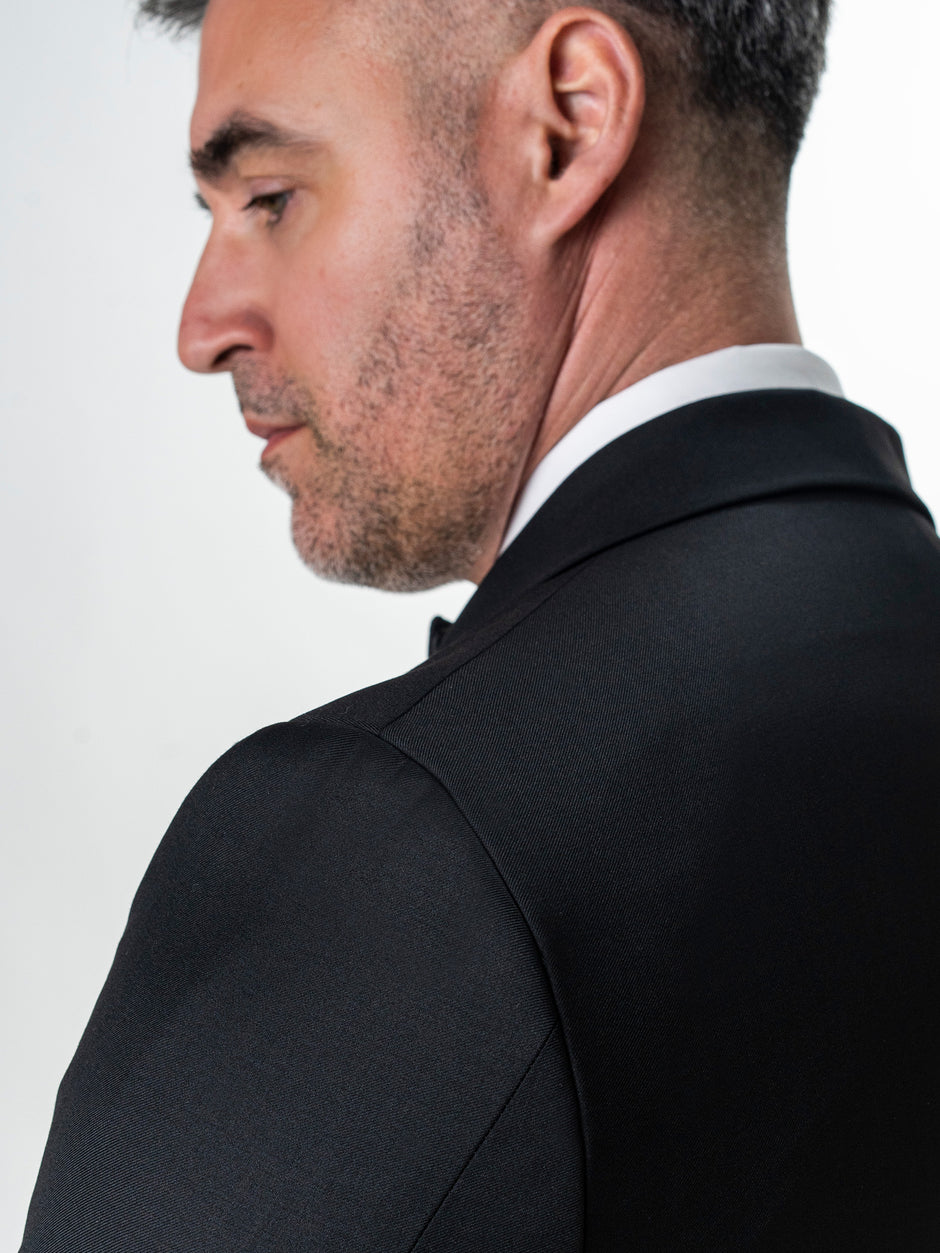 Costum Mire Smoking Negru din 100% Lana Vitale Barberis BMan346 (10)