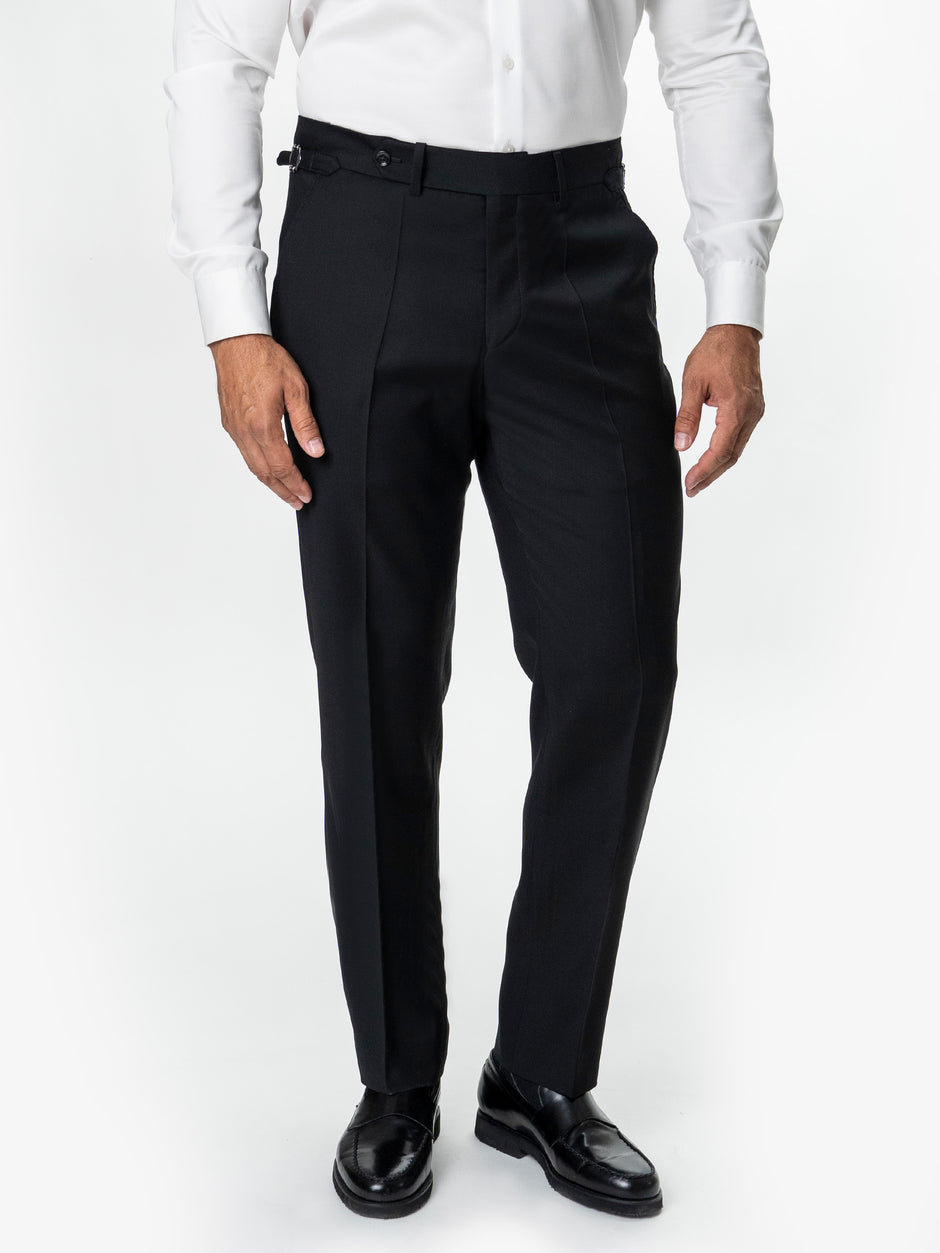 Costum Barbati Negru Lana Loro Piana Super 150's BMan0100 (6)