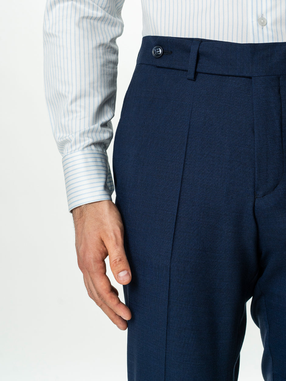 Costum Elegant Barbati Bleumarin 100% Lana Vitale Barberis All Season BMan0062 (11)
