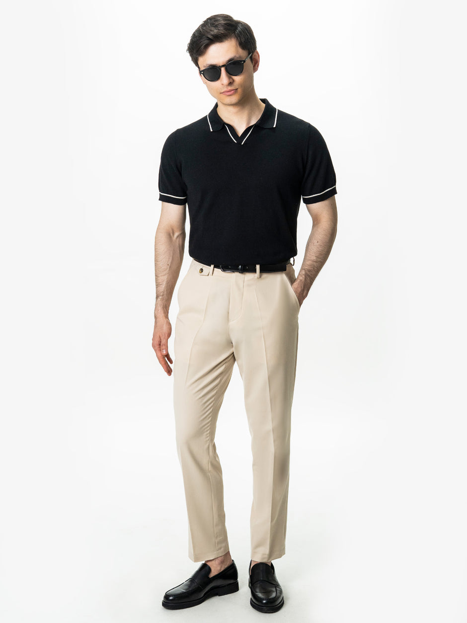 Tricou Polo Barbati Negru 100% Bumbac BMan0105 (2)
