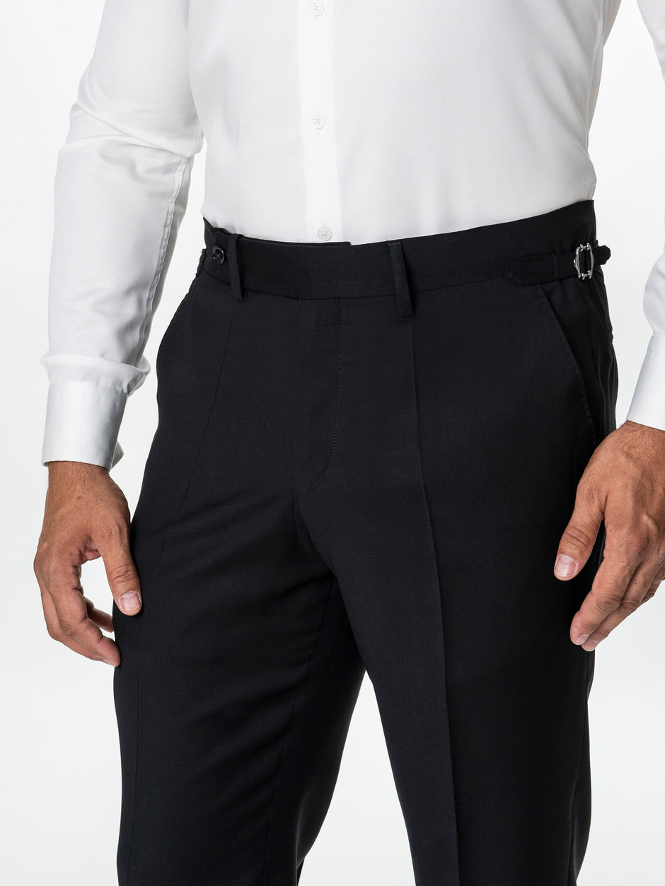 Costum Barbati Negru Lana Loro Piana Super 150's BMan0100 (7)