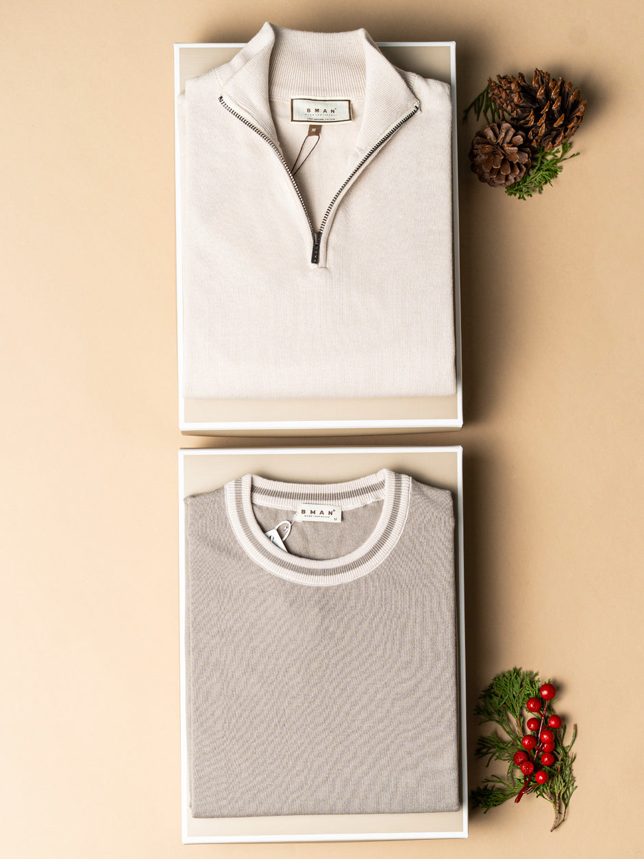 Pachet Cadou Barbati Pulover Cu Tricou Bman0048 (1)