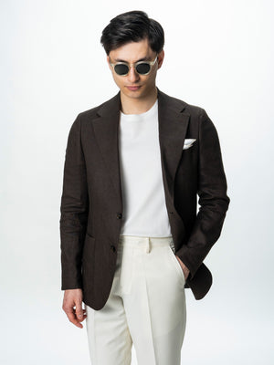 Sacou Barbati Maro Cafeniu 100% In Natural Vitale Barberis BMan0053