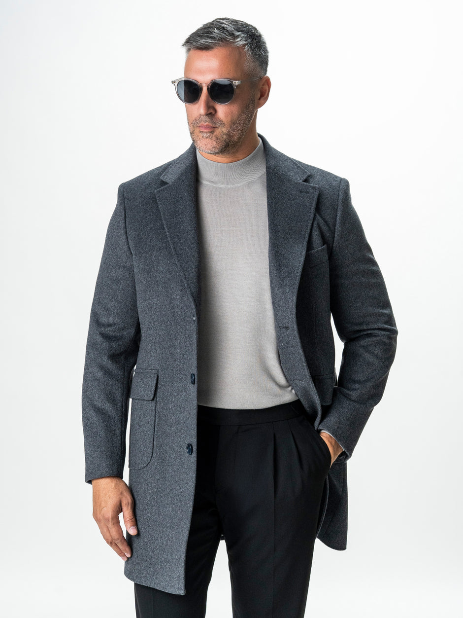 Pantaloni Cu Pense Barbati Negri Gurkha Din Stofa De Toamna BMan702 (6)