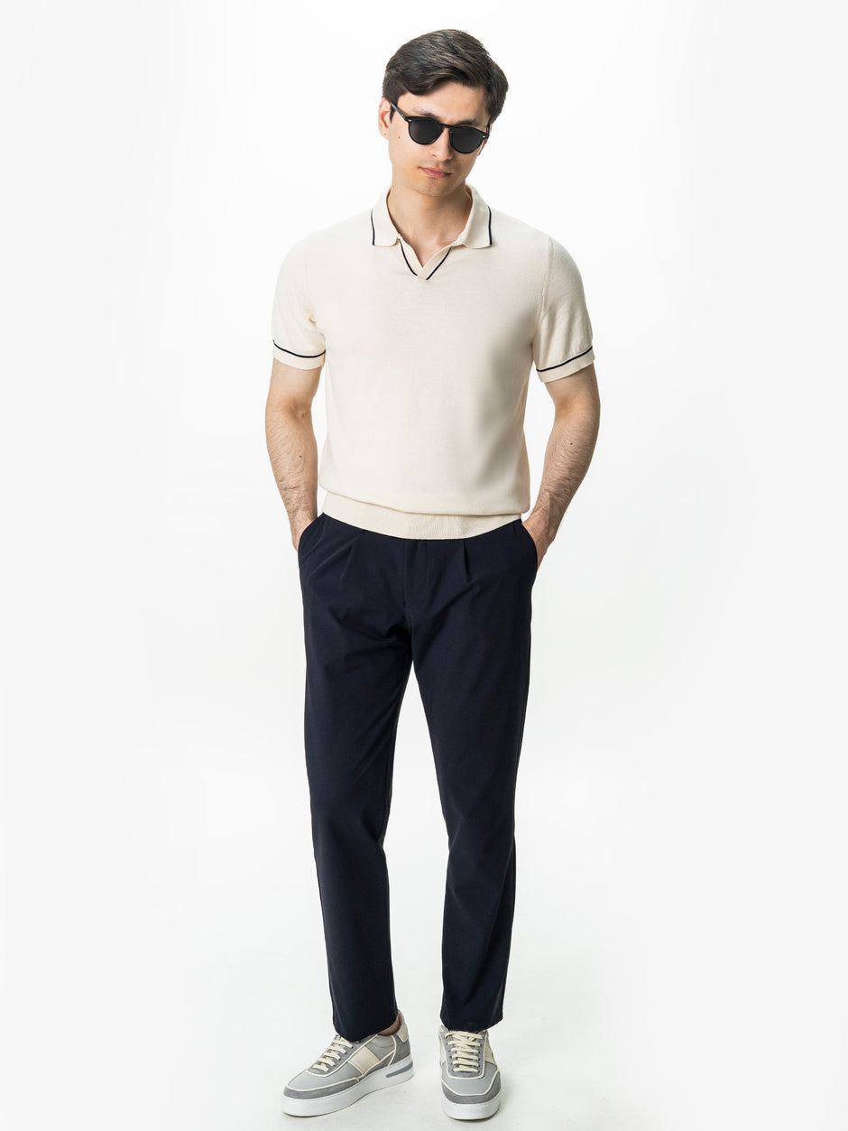 Tricou Polo Barbati Crem Off-White 100% Bumbac BMan0105 (6)