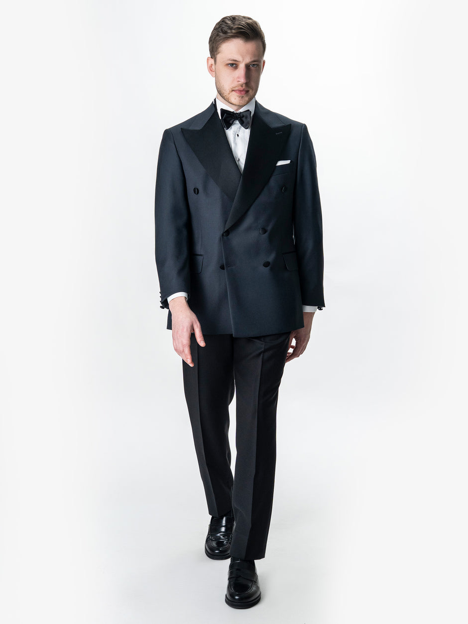 Costum Mire Smoking Gri Inchis Lana Vitale Barberis SuperBio 21 Microni BMan342 (2)