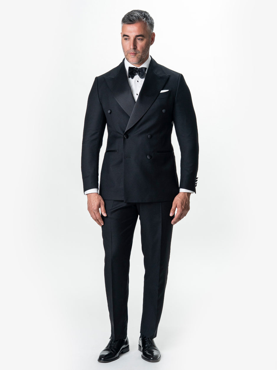 Costum Mire Smoking Negru din 100% Lana Vitale Barberis BMan345 (6)