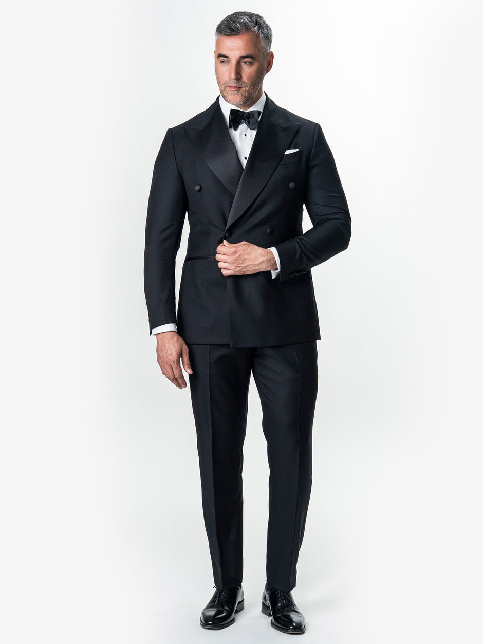 Costum Mire Smoking Negru din 100% Lana Vitale Barberis BMan345 (2)