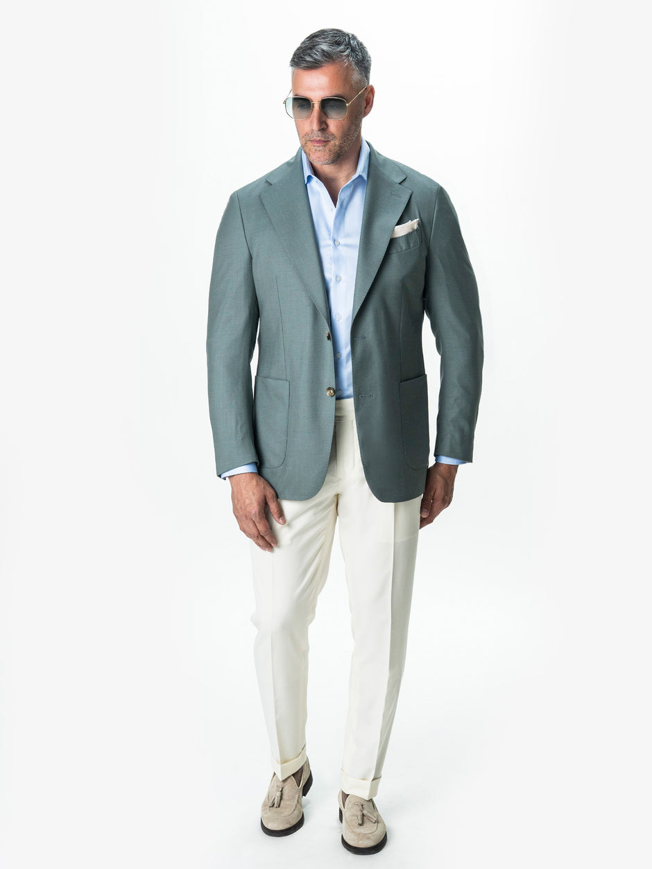 Sacou Barbati Verde Olive Lana Cerrutti BMan0071 (1)