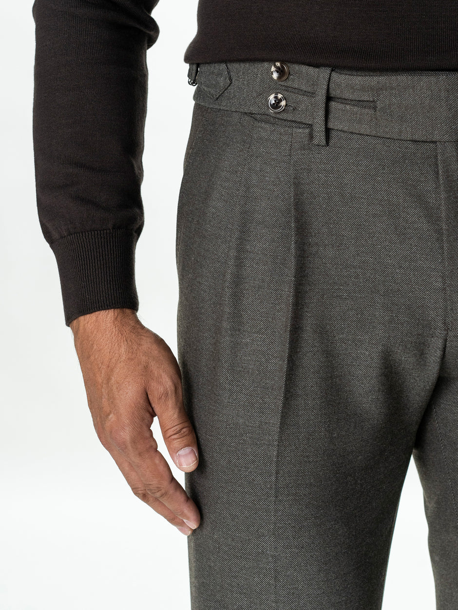 Pantaloni Gurkha Barbati Maro Cappuccino din Lana BMan0114 (4)