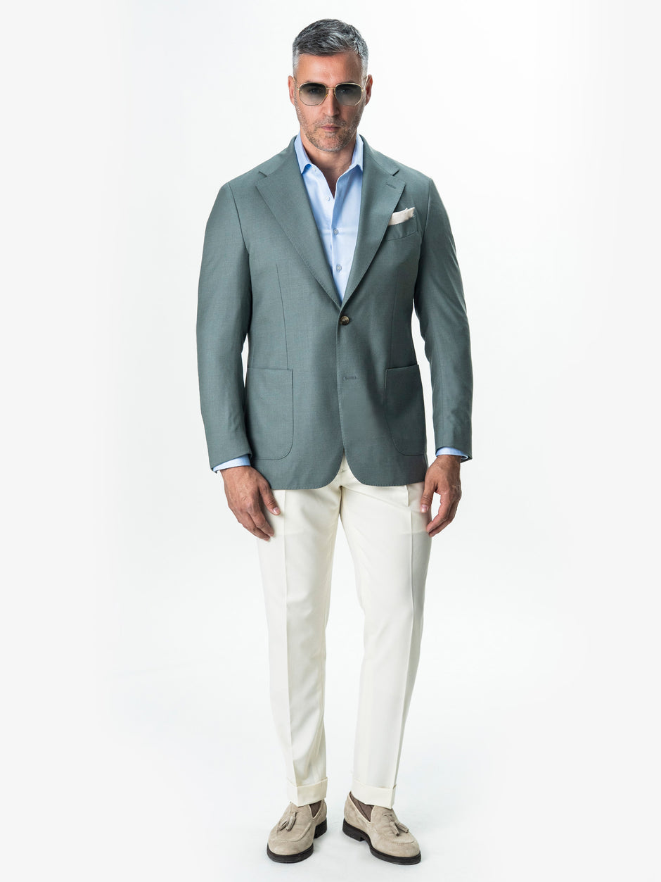 Sacou Barbati Verde Olive Lana Cerrutti BMan0071 (7)