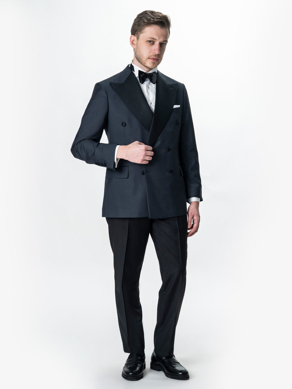 Costum Mire Smoking Gri Inchis Lana Vitale Barberis SuperBio 21 Microni BMan342 (5)