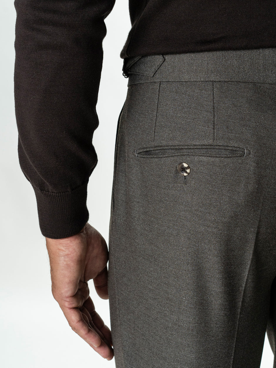 Pantaloni Gurkha Barbati Maro Cappuccino din Lana BMan0114 (6)