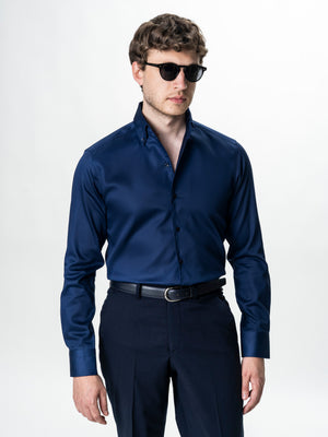 Camasa Barbati Bleumarin Non-Iron Guler One Piece BMan0207