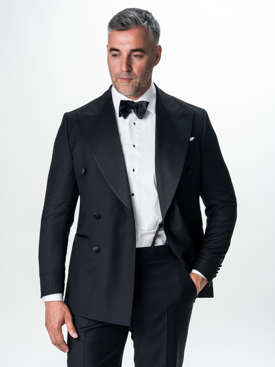 Costum Mire Smoking Negru din 100% Lana Vitale Barberis BMan345 (5)