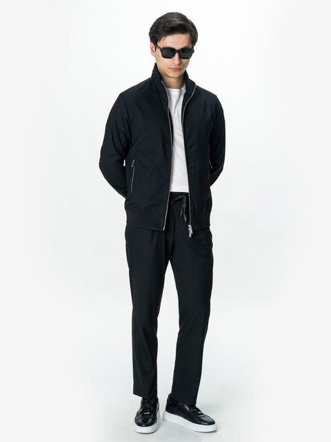 Pantaloni Barbati Casual Negri Din Lana BMan0104