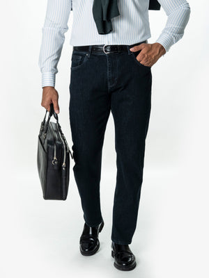 Blugi Barbati Bleumarin Comfort Fit Denim T400 BMan0003