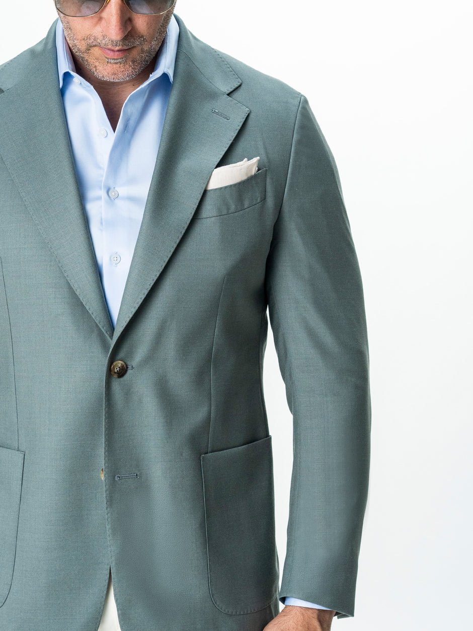 Sacou Barbati Verde Olive Lana Cerrutti BMan0071 (10)