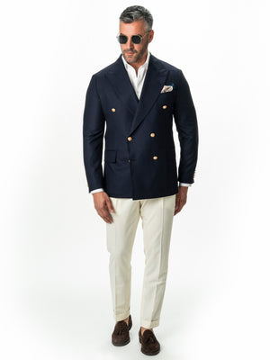 Sacou Doua Randuri Barbati Bleumarin Lana Vitale Barberis BMan0022