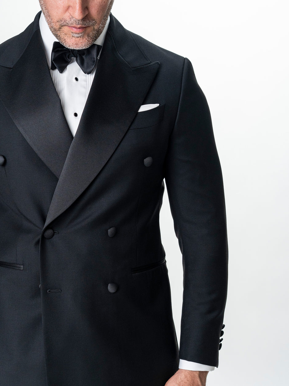 Costum Mire Smoking Negru din 100% Lana Vitale Barberis BMan345 (9)