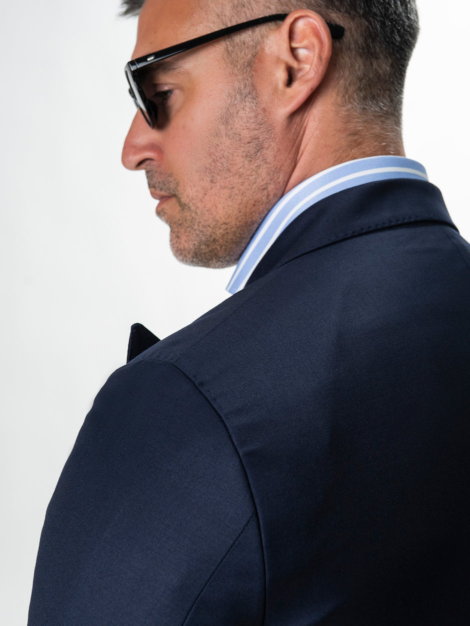 Costum Barbati Albastru Indigo 100% Lana Doua Randuri Vitale Barberis Bman0005 (10)
