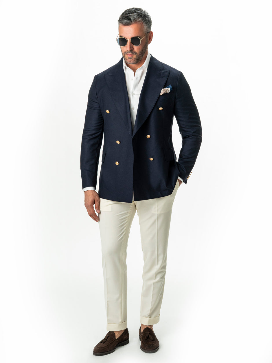 Sacou Doua Randuri Barbati Albastru Lana Vitale Barberis BMan0022 (1)
