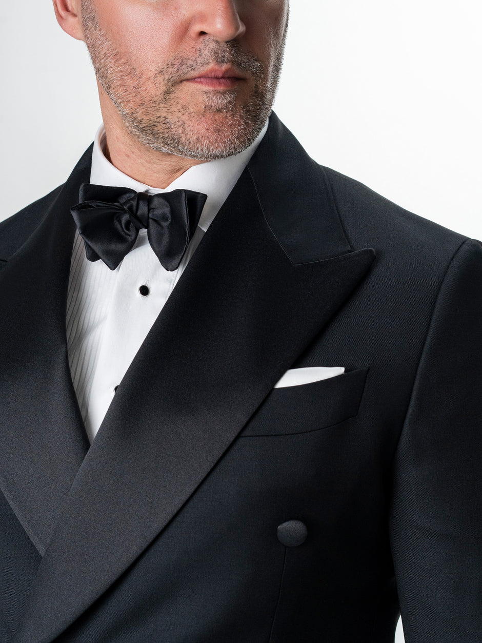 Costum Mire Smoking Negru din 100% Lana Vitale Barberis BMan345 (3)