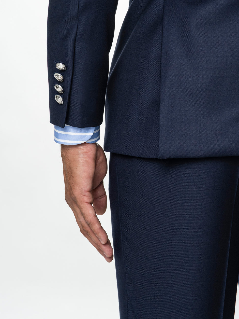 Costum Barbati Albastru Indigo 100% Lana Doua Randuri Vitale Barberis Bman0005 (11)