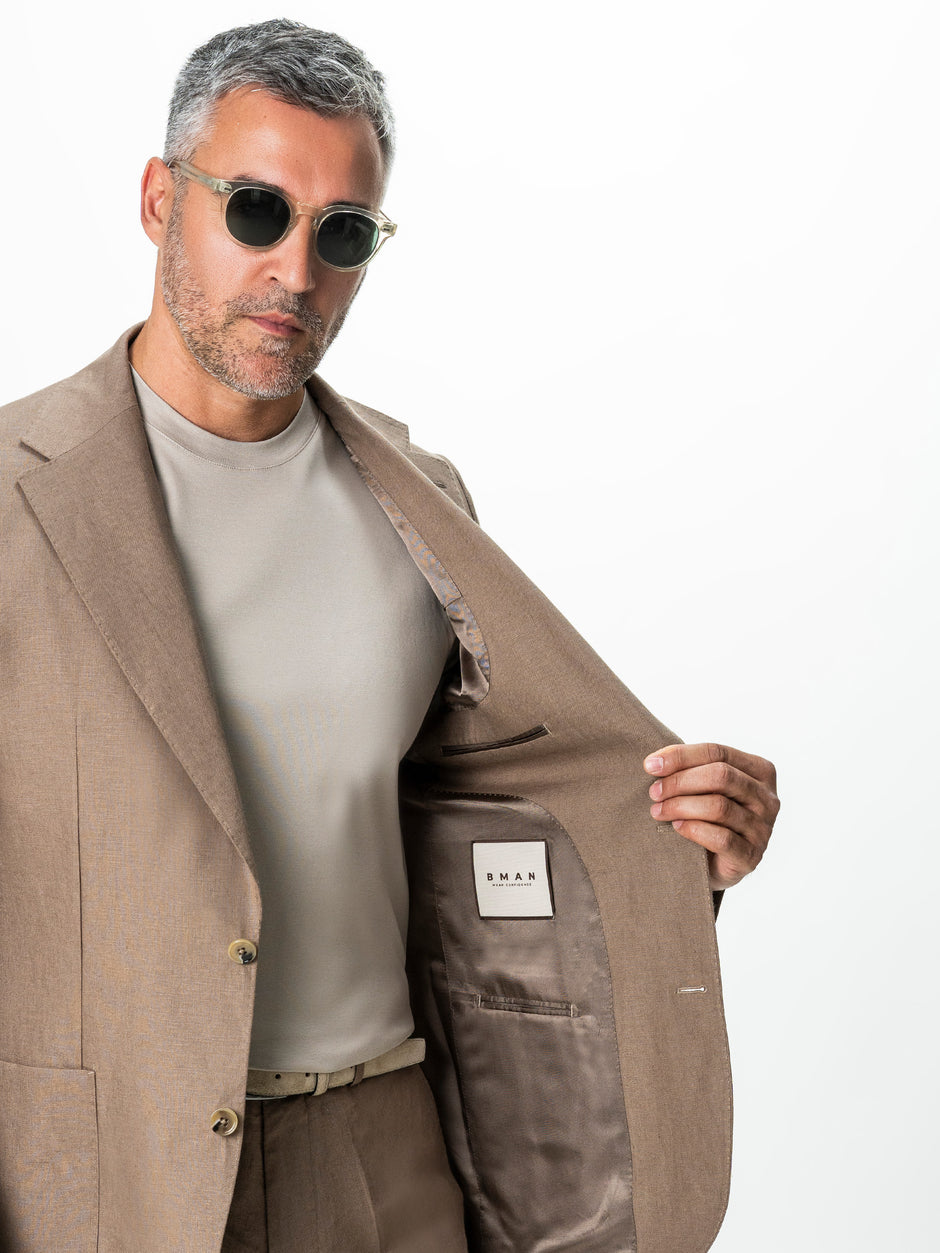 Sacou Barbati Bej In Natural Vitale Barberis BMan0053 (7)