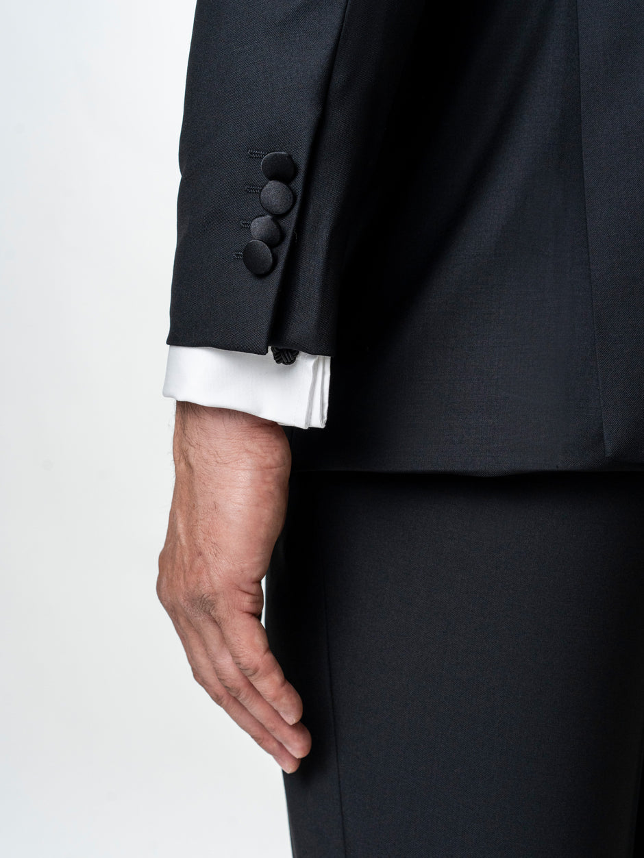 Costum Mire Smoking Negru din 100% Lana Vitale Barberis BMan345 (11)