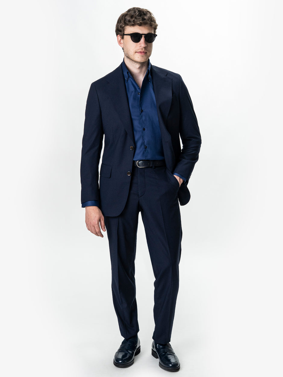 Camasa Barbati Bleumarin Non-Iron Guler One Piece BMan0207 (2)