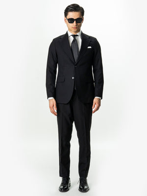 Costum Barbati Elegant Negru Impermeabil si Nesifonabil BMan0065